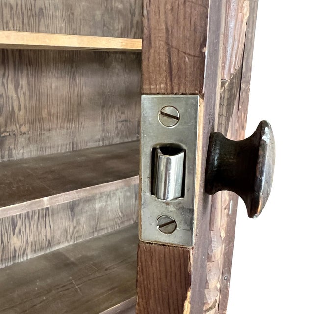 Primitive Spanish Colonial Bread Cupboard With Spindle Door, Santa Fe 1800s For Sale - Image 13 of 18