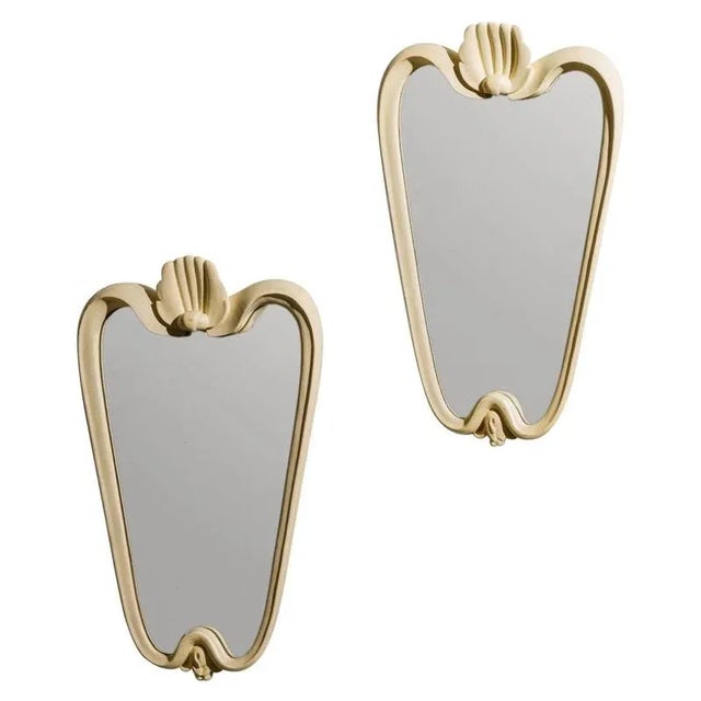 Wall Mirrors in the style of Osvaldo Borsani, Italy, 1950s, Set of 2 For Sale - Image 10 of 10