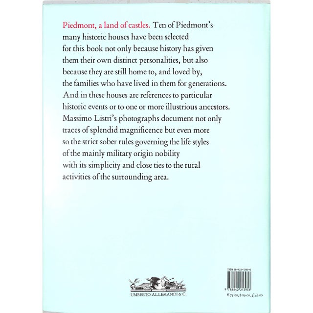 Traditional "Historic Houses of the Nobility in Piedmont" 2005 Rebaudengo, Adele Re For Sale - Image 3 of 12