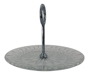 Vintage Waterford Crystal Candy / Nut Dish With Silver Handle