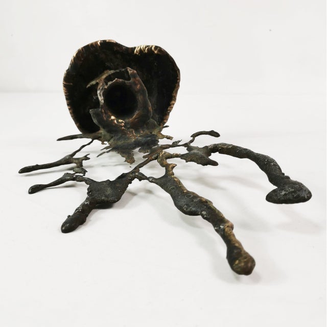 Brutalist Cast Iron Candlestick, Belgium, 1960s For Sale - Image 13 of 15