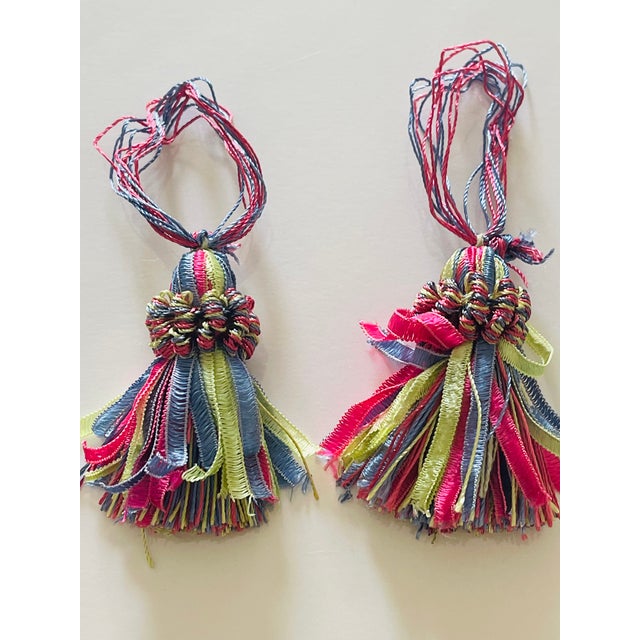 Shabby Chic Multicolored Key Tassels 4 S Furniture/Doors For Sale - Image 3 of 5