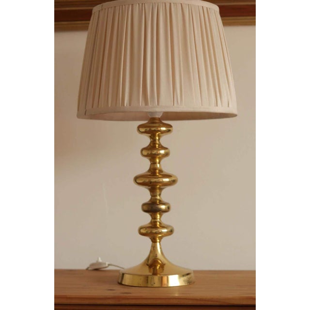 Swedish Brass Bobbin Table Lamp, Set of 2 For Sale - Image 12 of 18