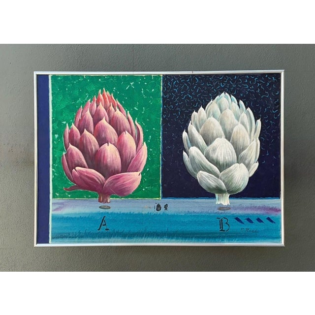 Peter Read Framed Artichoke Painting For Sale - Image 17 of 17