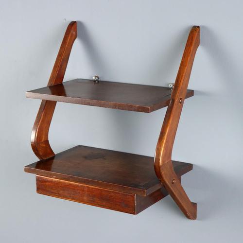 Vintage Wall Unit in Mahogany and Walnut Veneer, 1950s For Sale - Image 9 of 9