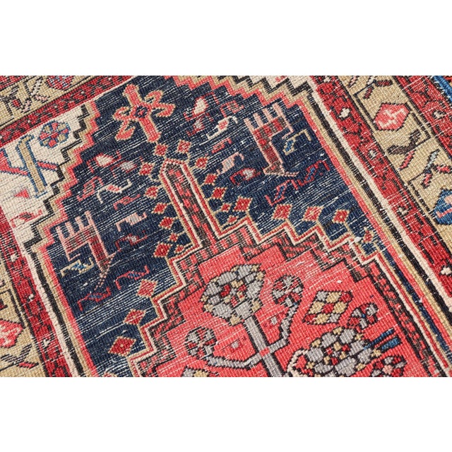 Long Antique Persian Heriz Runner With All-Over Sub-Geometric Medallion Design For Sale - Image 13 of 13