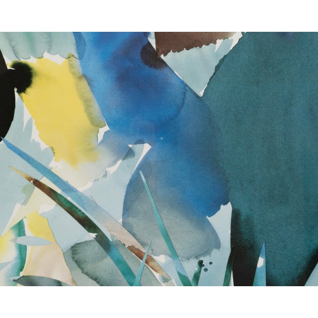 1980s Peter Kitchell Palmathe Panther Abc Signed Contemporary Abstract Watercolor 1988 For Sale - Image 5 of 10