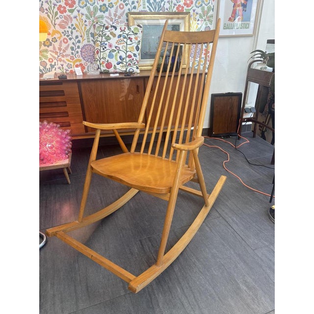 Rocking Chair from Varjonen Puunjalostus, 1960s For Sale - Image 9 of 10