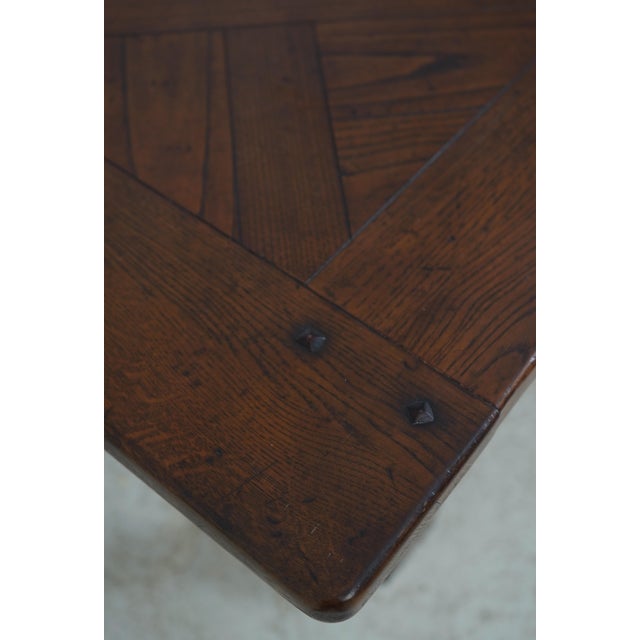 Jonathan Charles Jonathan Charles Large Chestnut Banquet Dining Table For Sale - Image 4 of 12