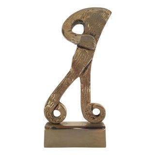 Italian Bronze Abstract Sculpture by Rodica Tanasescu, 1980 For Sale