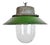 Industrial Green Enamel and Cast Iron Pendant Light, 1960s For Sale
