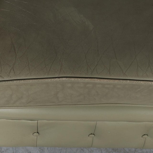 Vintage English Chesterfield Sofa in Olive Green Leather, 1980 For Sale - Image 17 of 18