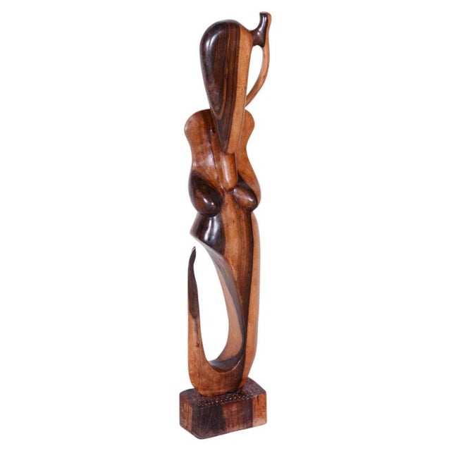Vintage African Sculpture in Lacquered Wood, 1920s For Sale - Image 10 of 10