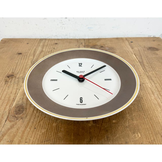 Vintage East German Porcelain Wall Clock from Weimar Electric, 1970s For Sale - Image 15 of 18