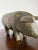 Taupe Folk Art Carved Wooden Pig Sculpture With Patinated Finish For Sale - Image 8 of 10