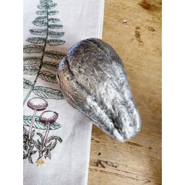 Mid-Century Modern Vintage Maitland-Smith Silvered Bronze Squash For Sale - Image 3 of 3