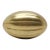 Antique Cast Brass Pair of Oval Door Knobs For Sale