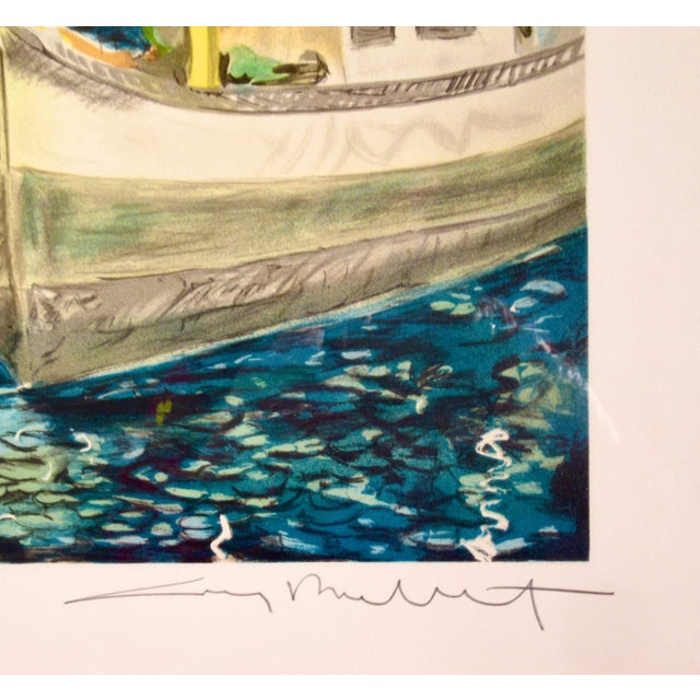 Printmaking Materials Guy Buffet Aloha Lahaina (Lahaina Harbor) C.1990 Reproduction Print For Sale - Image 7 of 9