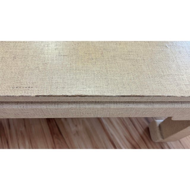 Vintage Ming Leg Grasscloth Wrapped Coffee Table For Sale - Image 11 of 11
