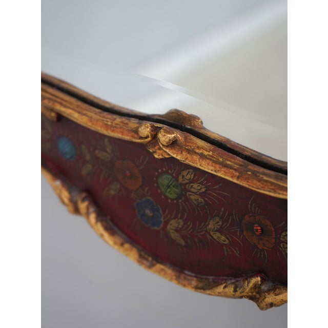 Friedman Brothers Friedman Brothers Red & Gold Chinoiserie Mirror For Sale - Image 4 of 12