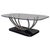 Art Decó Chrome Coffee Table With Fumé Glass Top and Ebonized Base For Sale - Image 11 of 11