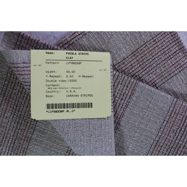 Ralph Lauren Vintage Ralph Lauren Oatmeal Tweed Stripe Fabric- 12 Yards Available For Sale - Image 4 of 4