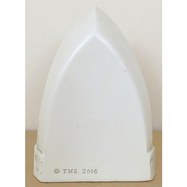 Sydney Opera House White Sculpture Bookend For Sale - Image 4 of 5