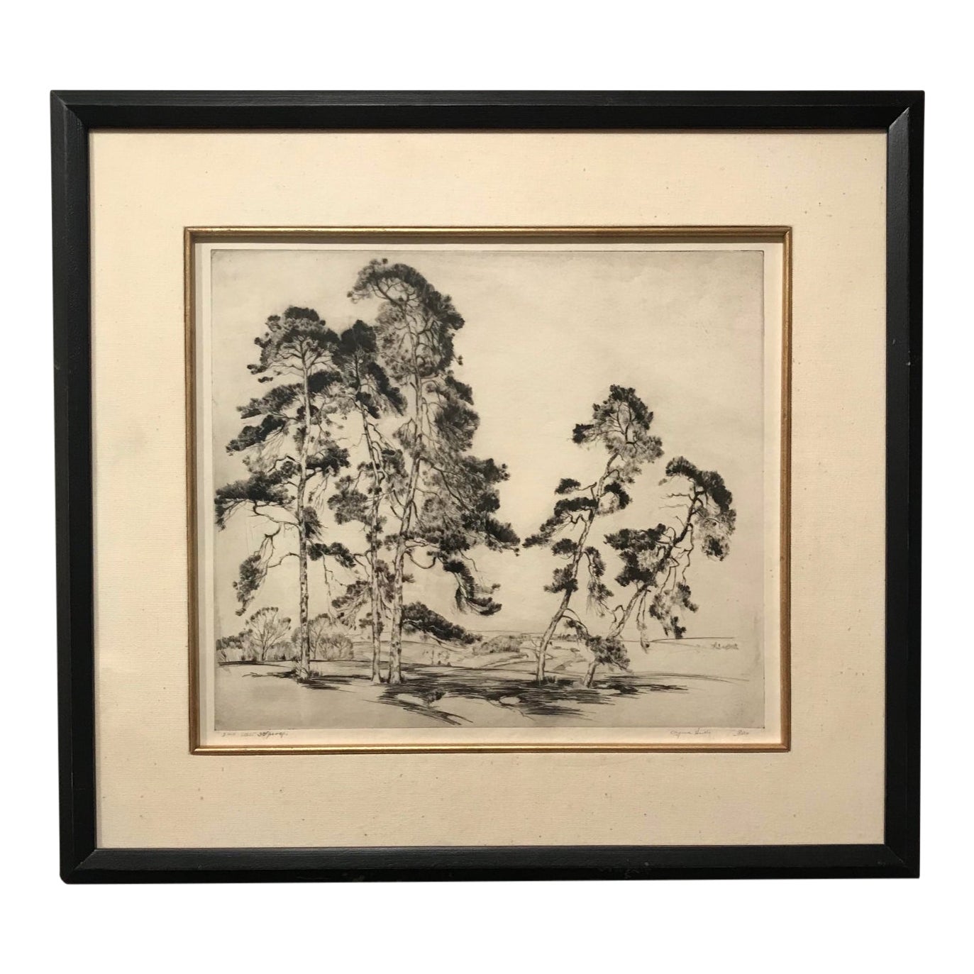 1929 Alfred Hutty English Pines Etching Print Chairish
