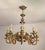 Rococo Antique Louis XV Rococo Baroque Florentine Chandelier with Eight Arms Gilded with Gold Leaf, Italy, 1920s For Sale - Image 3 of 18