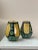 Vintage Green and Yellow Vases, Set of 2 For Sale - Image 10 of 13