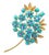 Mid 20th Century Tiffany & Co. Yellow Gold Turquoise Sapphire Pin Brooch For Sale