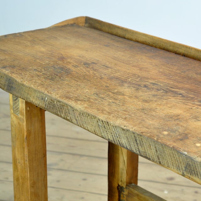 Vintage Oak Work Table, 1920 For Sale - Image 12 of 14