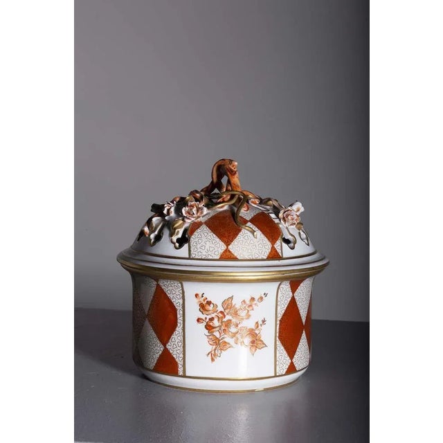 Hand-Painted Porcelain Biscuit Jar from Sèvres, 1900s For Sale - Image 10 of 10