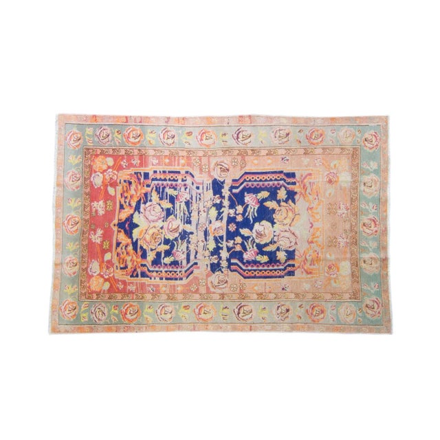 House of Séance - 1960s Vintage Caucasian Soumak Floral Wool Handwoven Rug - 4’7” X 7’2”6 For Sale - Image 11 of 11