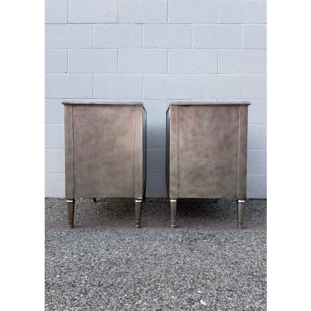 Silver Restoration Hardware Marcelle Nightstands For Sale - Image 8 of 12