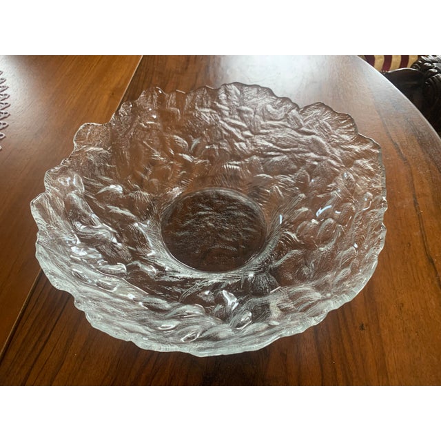 Large Vintage Glass Bowl, 1970s For Sale - Image 6 of 18