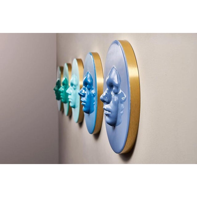 Metal Out of Office Wall Sculptures by Corine Vanvoorbergen, Set of 5 For Sale - Image 7 of 10