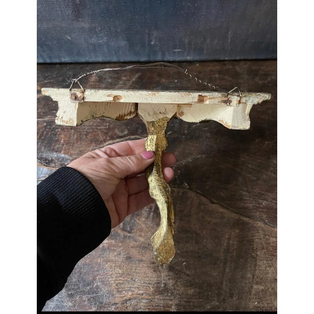 Paint Vintage Italian Gold Gilt Wall Shelf For Sale - Image 7 of 7