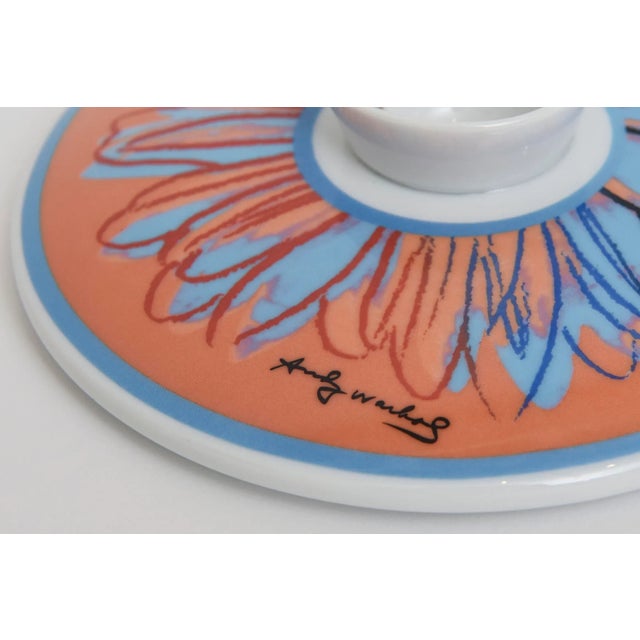 1980s Vintage Rosenthal After Andy Warhol Porcelain Flower Bowl or Sugar Bowl, 80's For Sale - Image 5 of 10