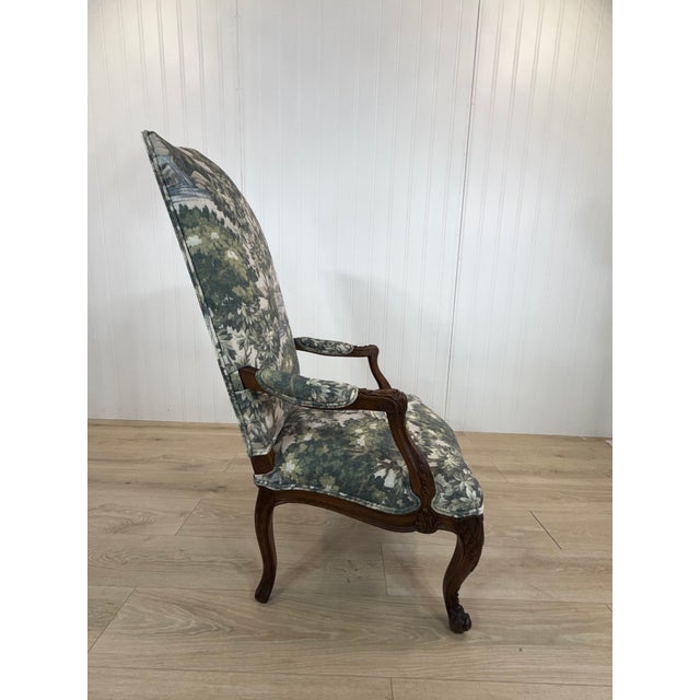 Cream Newly Upholstered French Chair For Sale - Image 8 of 12
