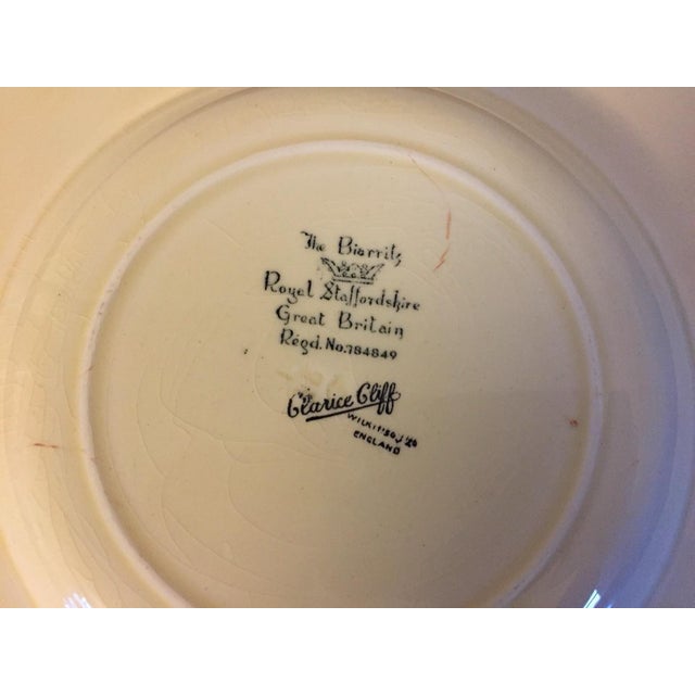 Art Deco Clarice Cliff Rectangular Plate Biarritz Bizarre Capri Pattern by Wilkinson Pottery 1930 For Sale - Image 9 of 10