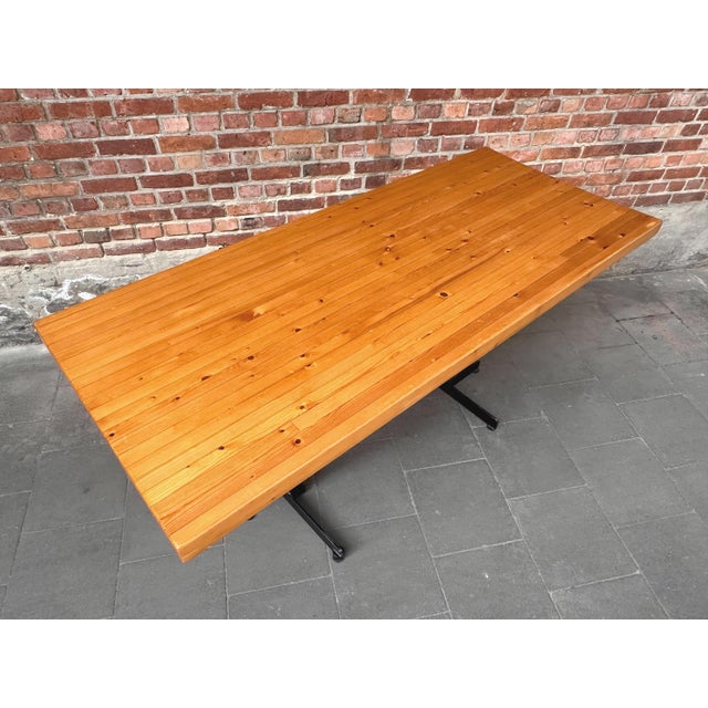 Black Dining Table by Charlotte Perriand for Les Arcs, France, 1960s For Sale - Image 8 of 18