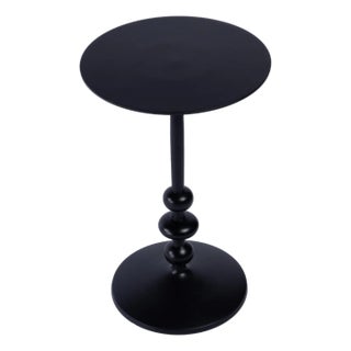 Zora Outdoor 12 in. W Round Pedestal Base Side Table, Metal Outdoor Finish For Sale
