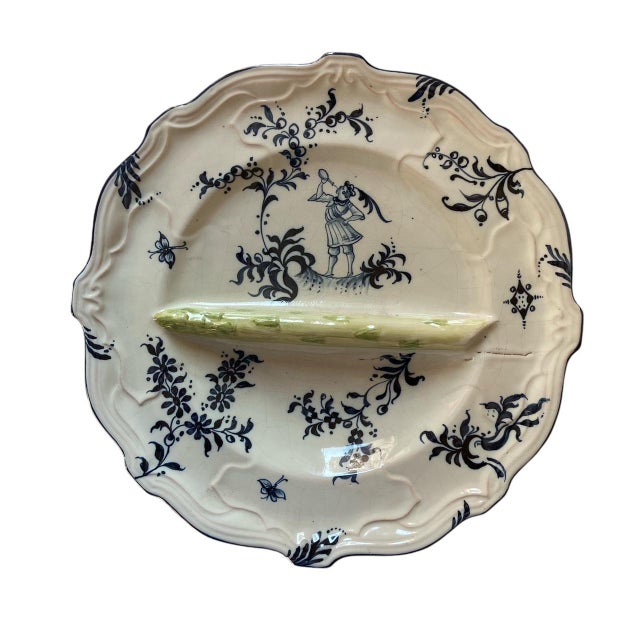 Majolica Asparagus Plate by Emile Gallé For Sale - Image 9 of 9