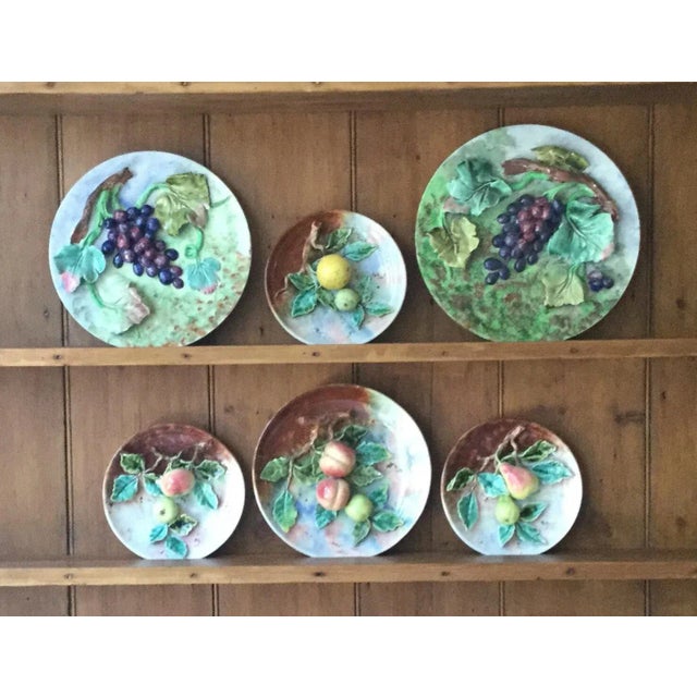 Ceramic 19th Century French Provincial Fives Lille Majolica Grapefruit Wall Plate For Sale - Image 7 of 7