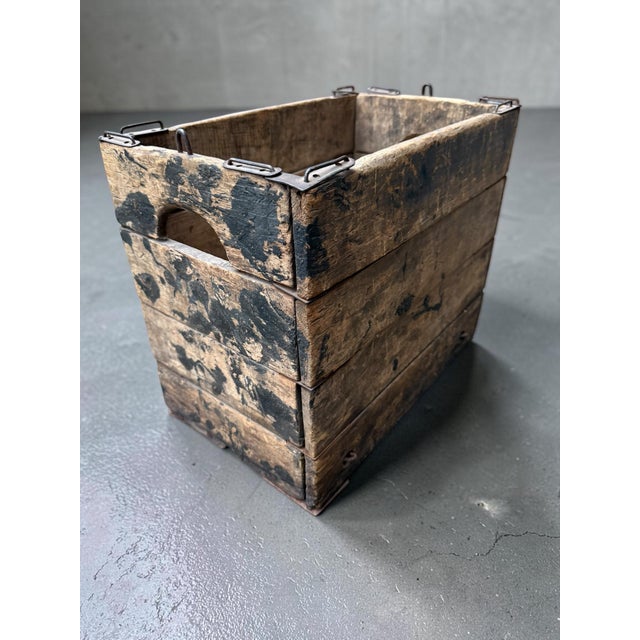 Antique Hubbard's Wire Sewed Folding Box For Sale - Image 4 of 13