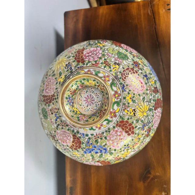 Gold Late 19th Century Chinese Canton Famille Rose Covered Jar – 12” For Sale - Image 8 of 8