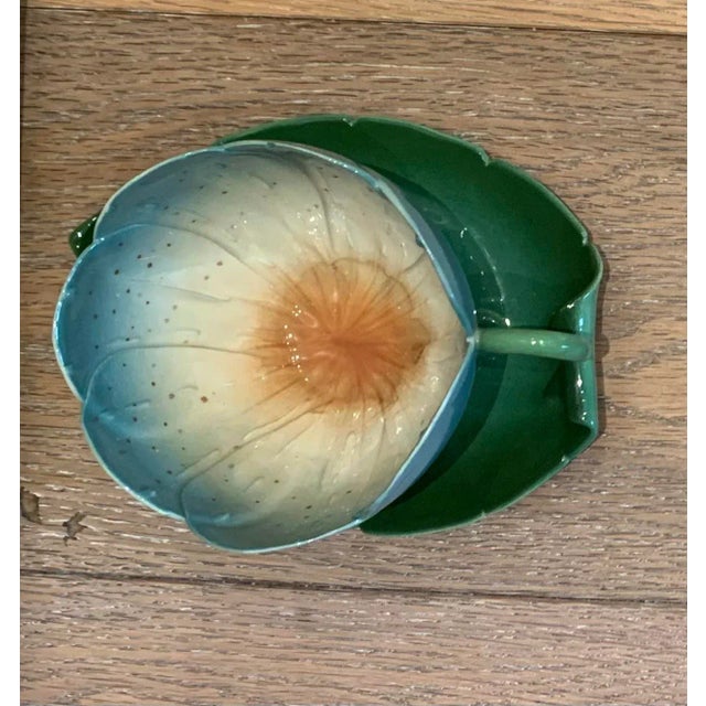 Vintage Cup and Leaf Saucer Set- 2 Pieces For Sale In Los Angeles - Image 6 of 11