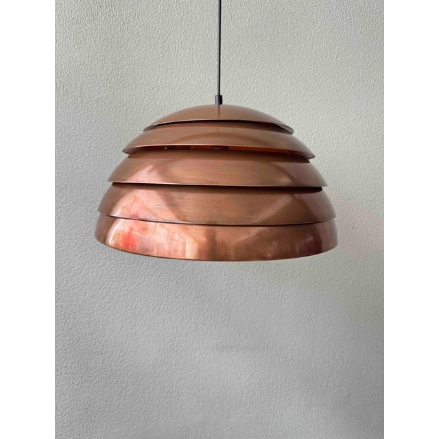 Mid-Century Modern Model T325/450 Pendant Lamp in Copper by Hans-Agne Jakobsson, Markaryd, Sweden, 1960s For Sale - Image 3 of 18