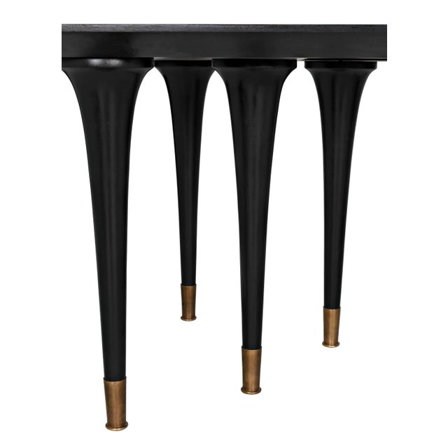 Noir NOIR Romeo Dining Table, Hand Rubbed Black For Sale - Image 4 of 10
